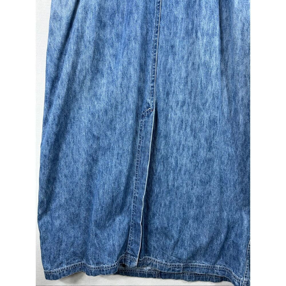 Vtg Faded Glory Denim Overall Maxi Dress XL Blue Jean Bib Jumper Pinafore 90s - Picture 12 of 12